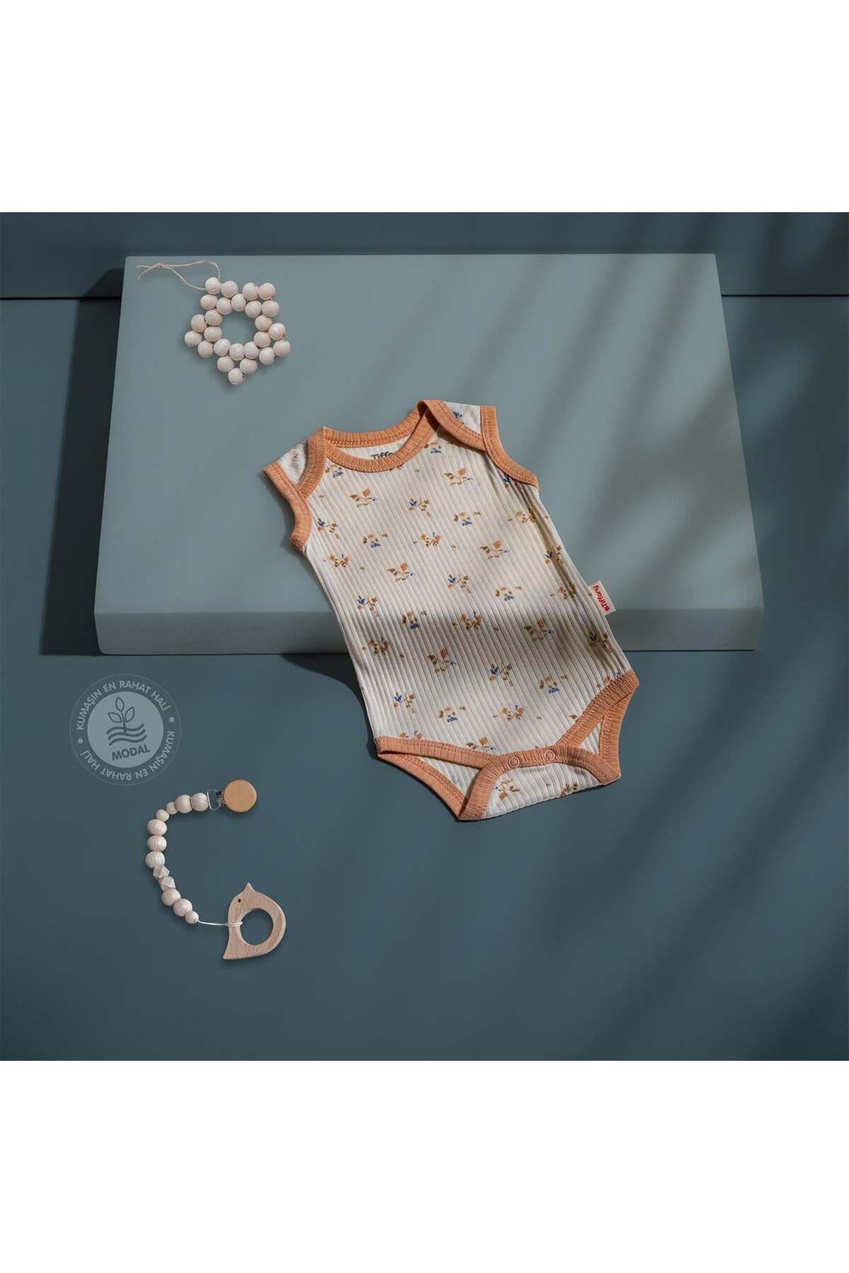 Tiffany Atlet Body Floral Modal Theme Krem - Somon fotoğrafı 2 (önizleme)