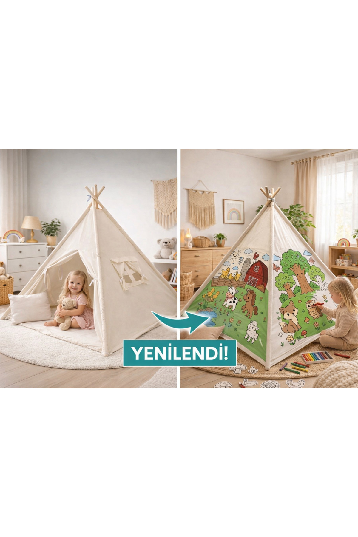 ConconBebe Devrilmez Toplanmaz Bebek&cocuk Oyun Çadrı Kızıldereli Çaırı Oyun Evi fotoğrafı 4 (önizleme)