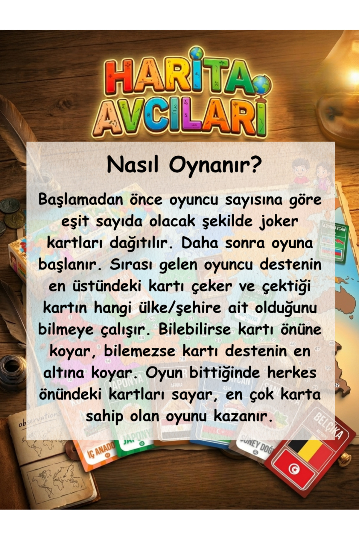 RKO Harita Avcıları | Eğitici Coğrafya ve Genel Kültür Kart Oyunu | Eğlenceli Aile Kutu Oyunu (6+ Yaş) fotoğrafı 7 (önizleme)