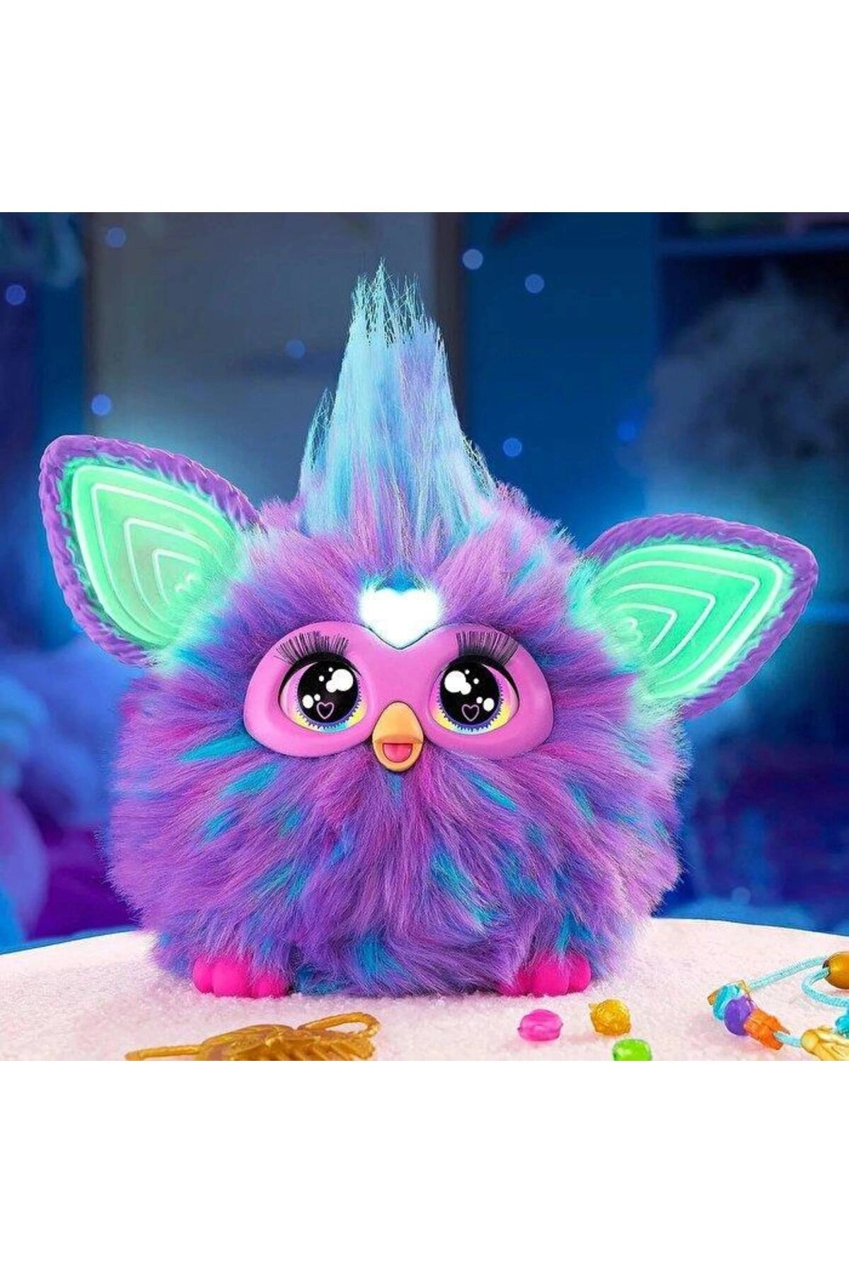 Hasbro Furby Mor Interaktif Peluş F6744 fotoğrafı 7 (önizleme)