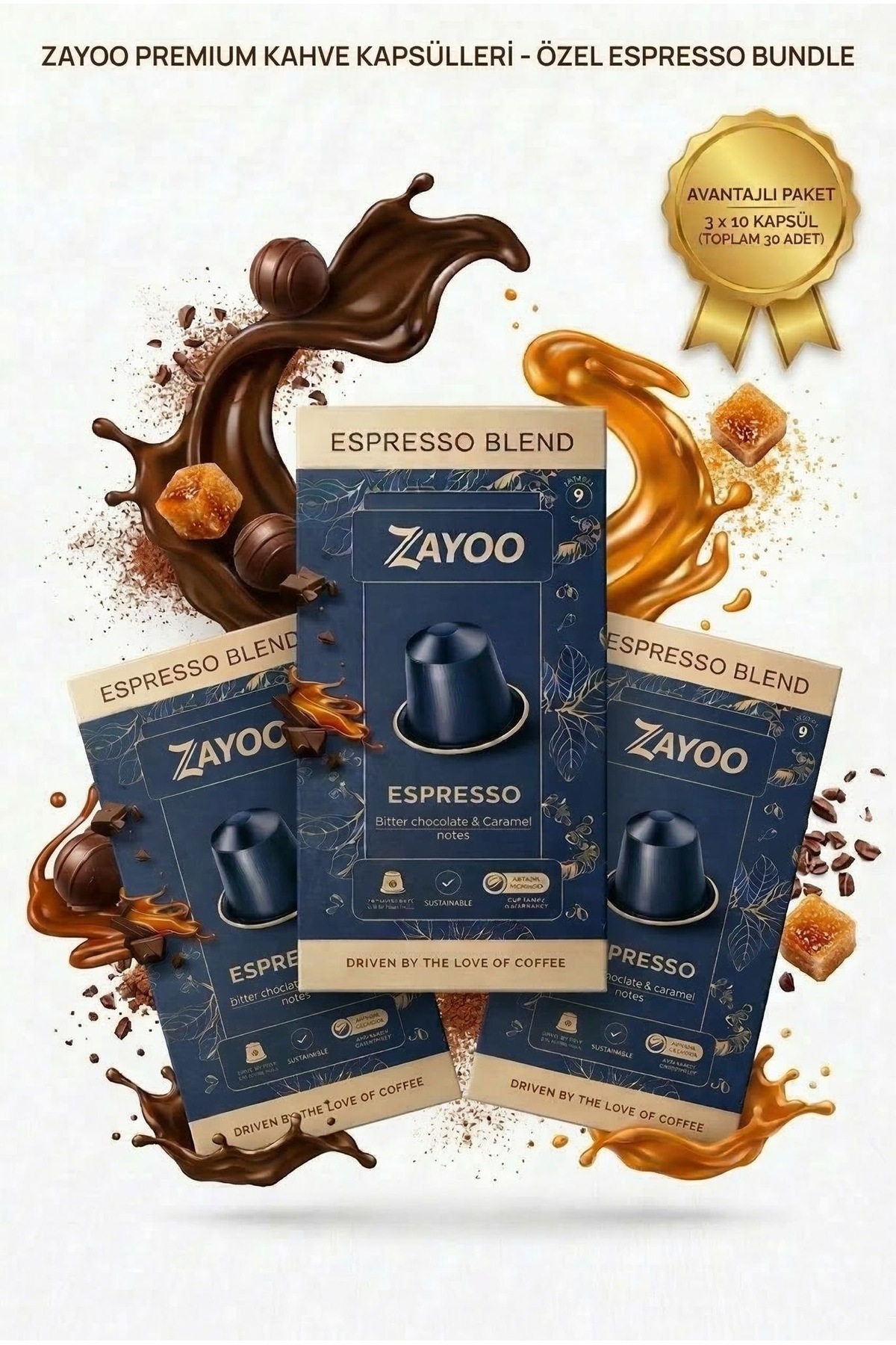 ちょこ Coffex Mix (Kahve-Cappuccino-Mocha) 1000 Gr. (1 Poşet) Sert Şeker