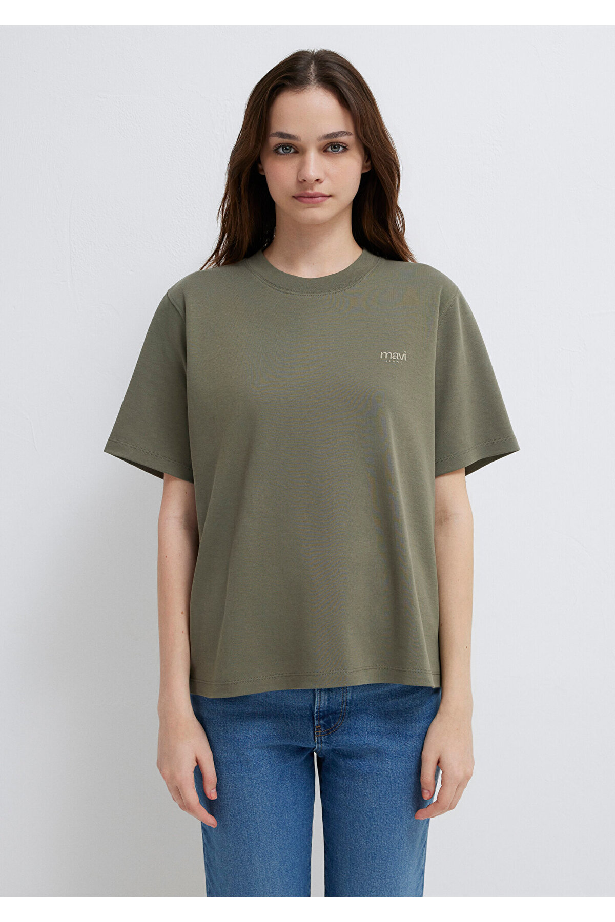 Mavi  Jeans Baskılı Yeşil Tişört. Regular Fit / Normal Kesim 1613804-86961 - Görsel 4
