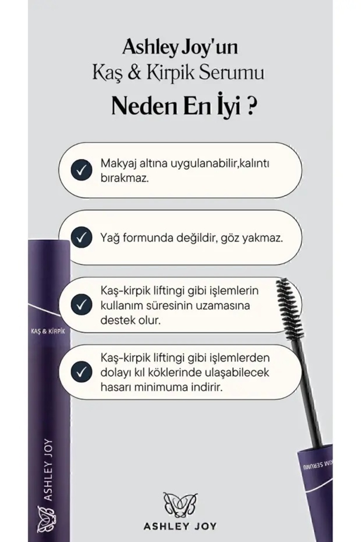 Kaş Kirpik Serumu ve Isı Koruyucu Saç Spreyi Seti - Besleyici, Uzatıcı ve Elektriklenme Önleyici — AJ.10.00116 — تصویر 6 از 7
