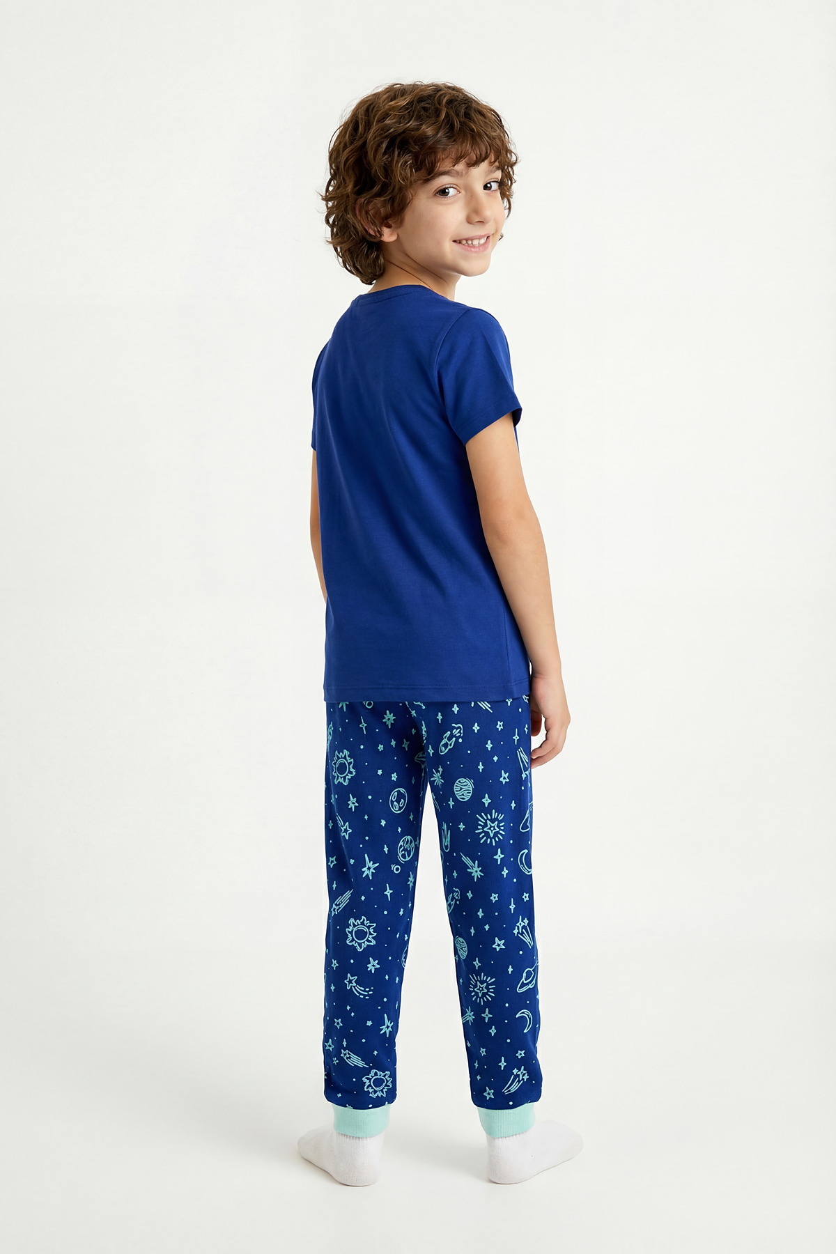 Penti Lacivert Erkek Çocuk Cosmic Nap Pamuklu 2'li Pijama Takımı fotoğrafı 3 (önizleme)