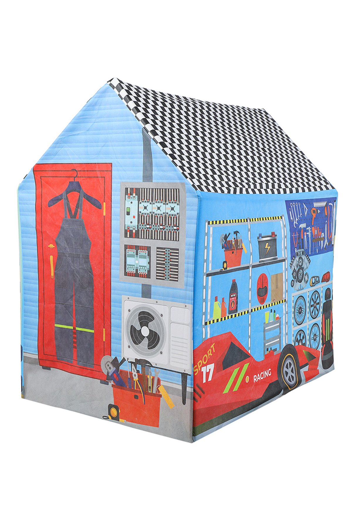 Molie Mavi Yarış Arabalı Erkek Çocuk Oyun Evi Katlanabilir ve Eğlenceli Oyun Çadırı fotoğrafı 4 (önizleme)