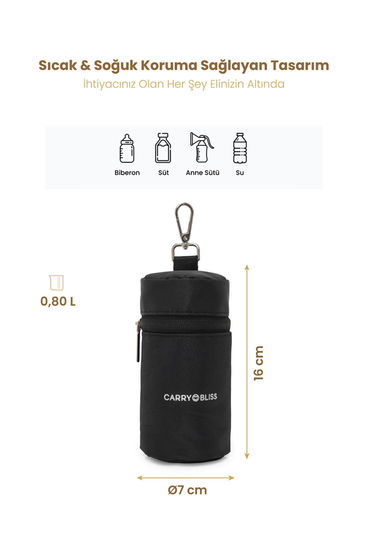 carry bliss Mini MilkMate Isı Yalıtımlı Termal Biberon ve Anne Sütü Taşıma Çantası fotoğrafı 3 (önizleme)