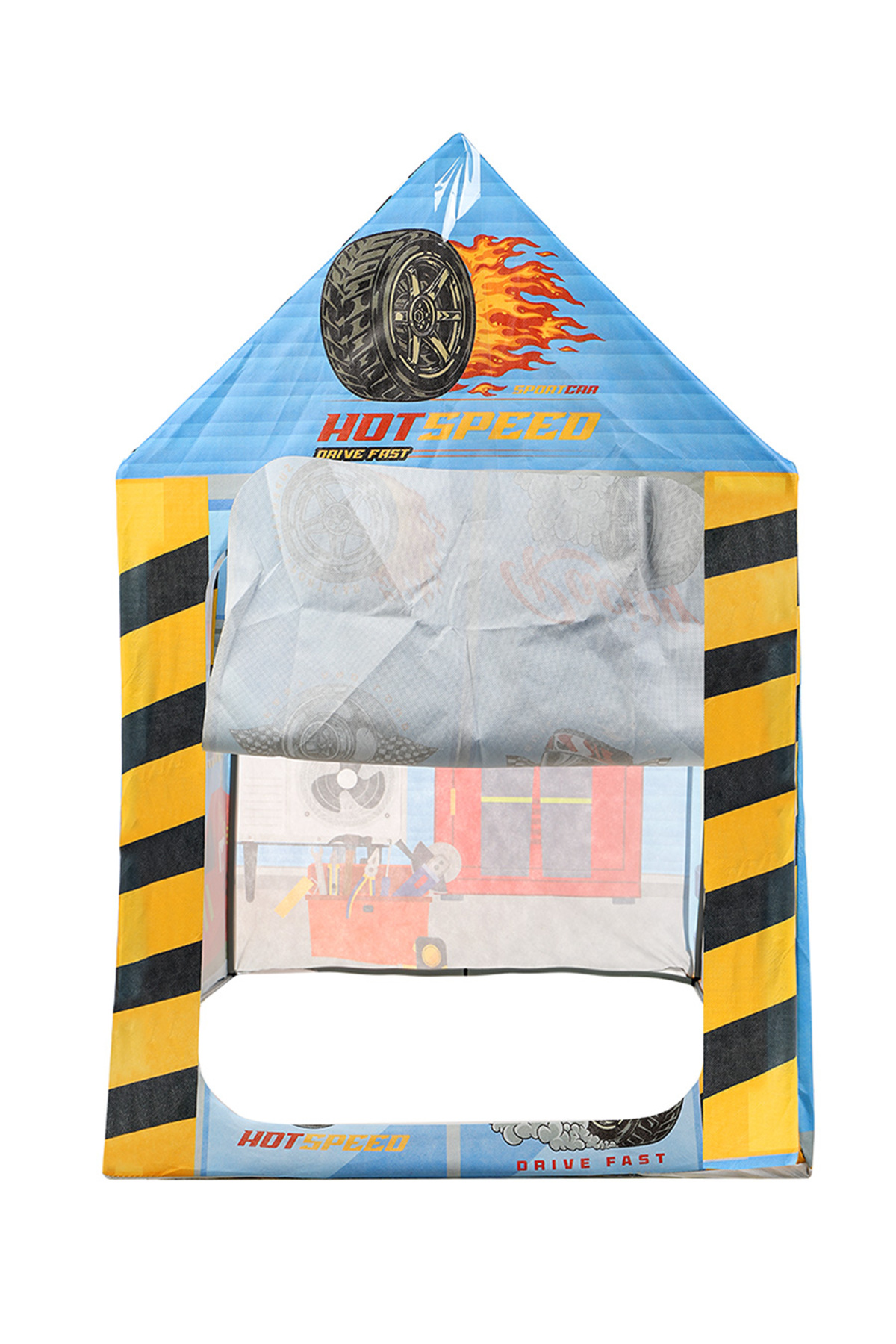 Molie Mavi Yarış Arabalı Erkek Çocuk Oyun Evi Katlanabilir ve Eğlenceli Oyun Çadırı fotoğrafı 6 (önizleme)