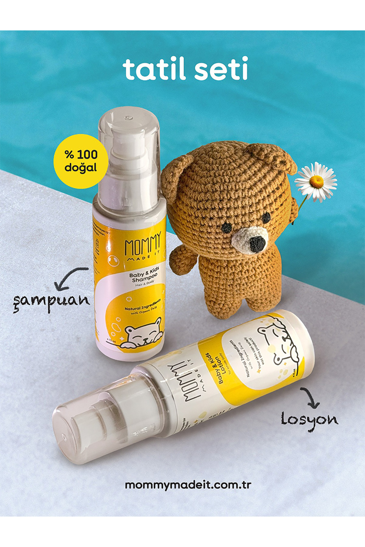 Mommy Made It Tatil Seti ( 75 ml Saç ve Vücut Şampuanı - 75 ml Vücut Losyonu) fotoğrafı 2 (önizleme)