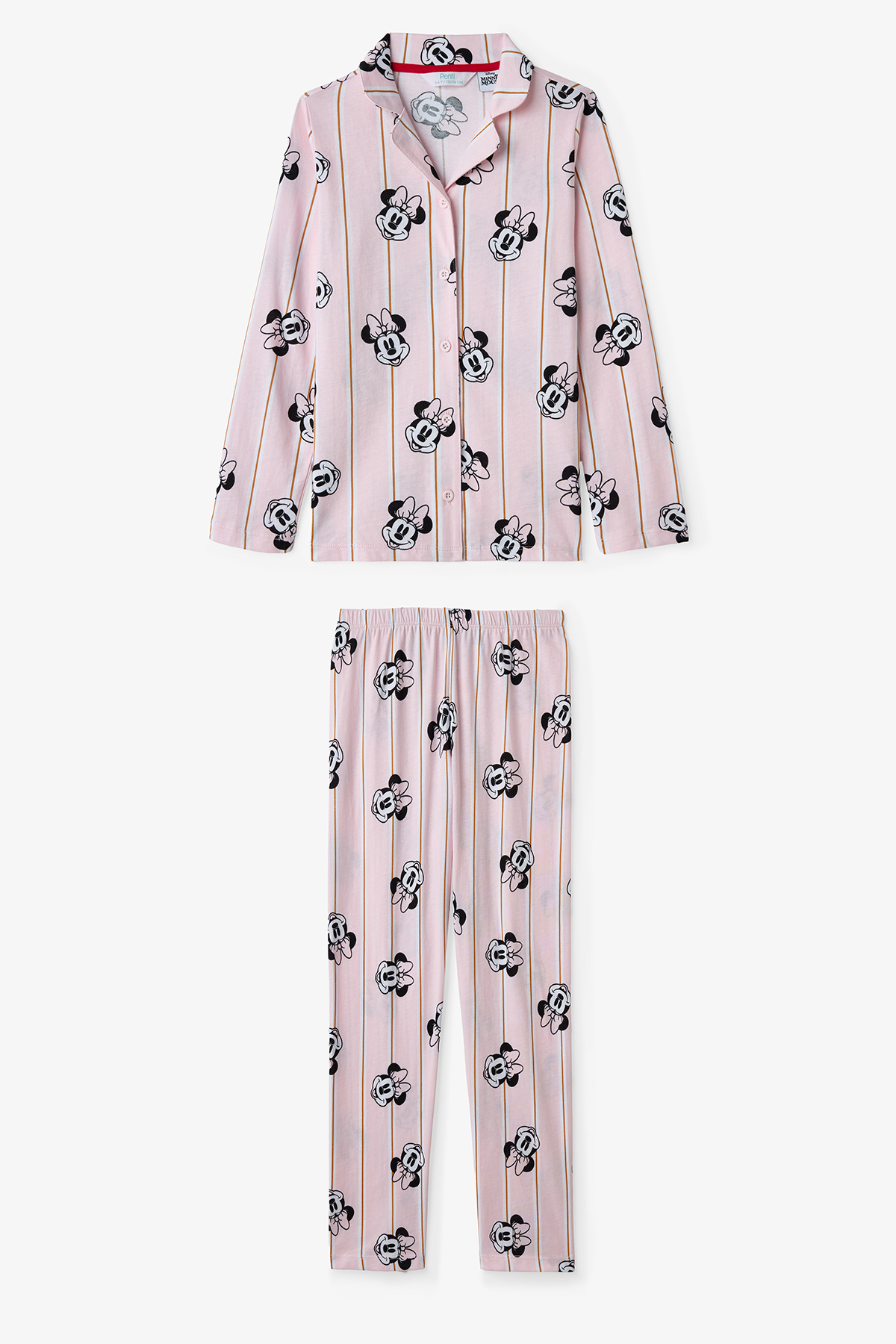 Penti İnci Pembe Kız Çocuk Minnie Fam Uzun Kollu Düğmeli Pamuklu Gömlek Pijama Takımı fotoğrafı 5 (önizleme)