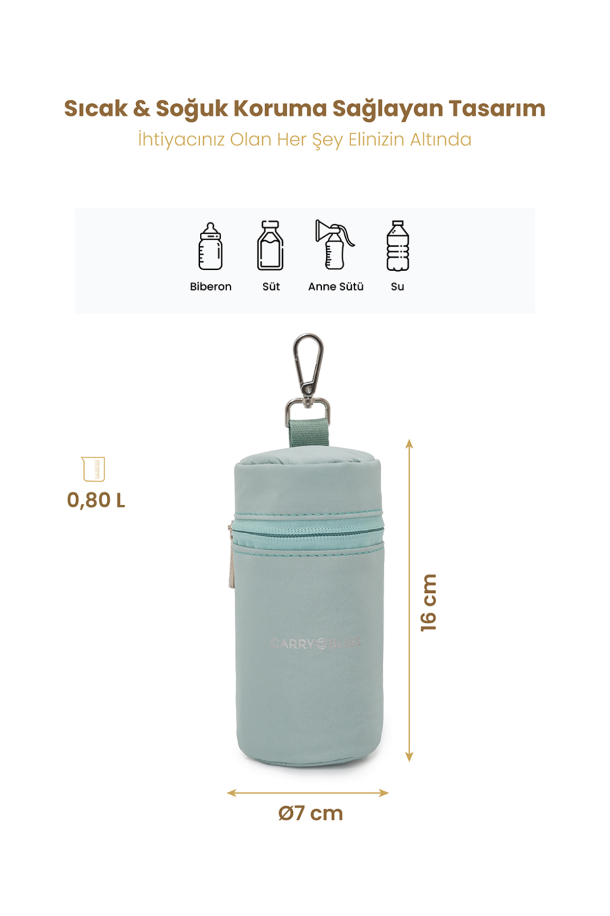 carry bliss Mini MilkMate Isı Yalıtımlı Termal Biberon ve Anne Sütü Taşıma Çantası fotoğrafı 3 (önizleme)