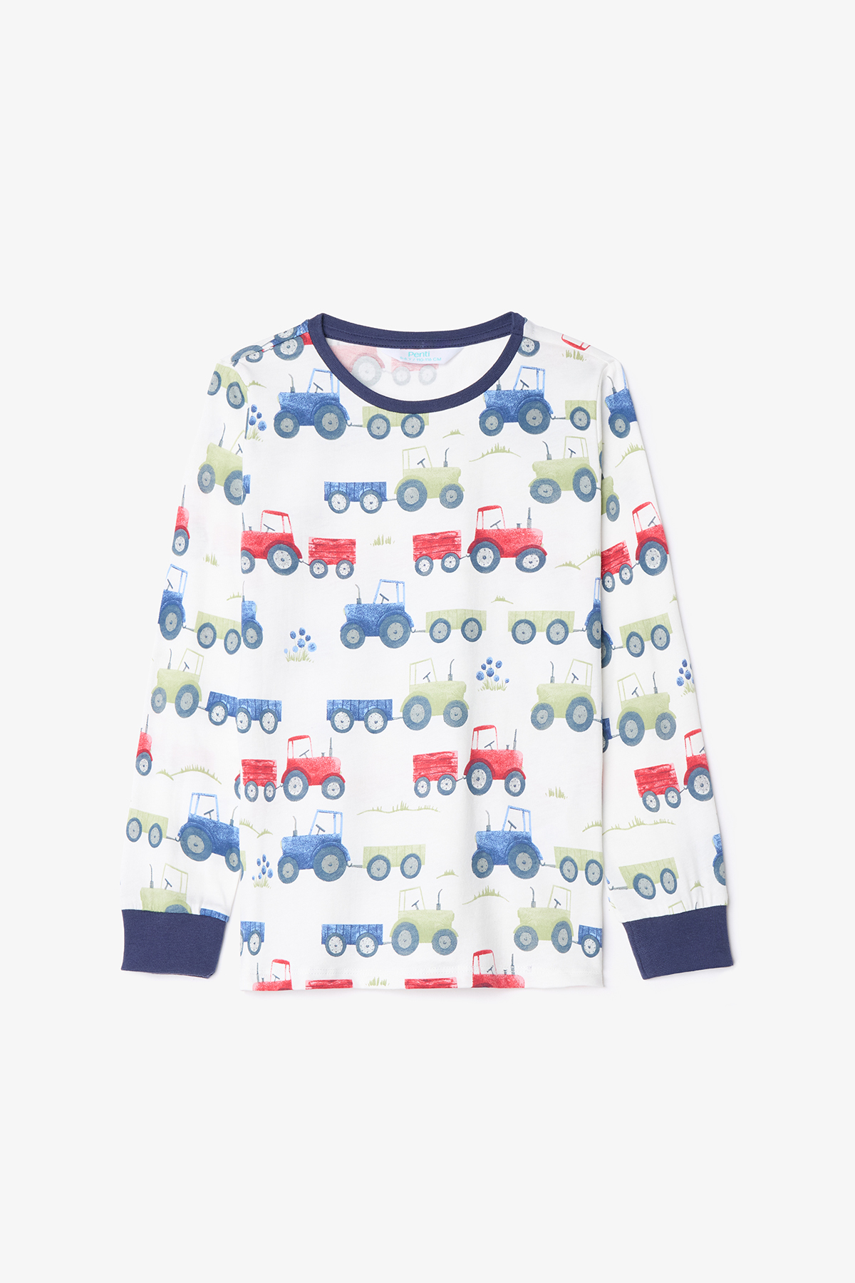 Penti Erkek Çocuk Tracs Araba Desenli Pamuklu Uzun Kollu 2'li Pijama Takımı fotoğrafı 4 (önizleme)