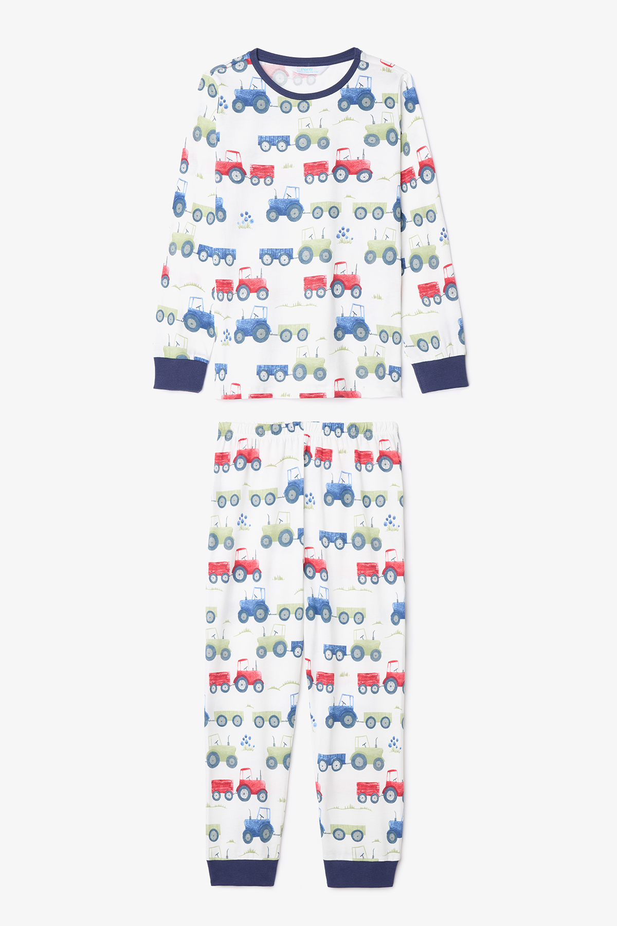 Penti Erkek Çocuk Tracs Araba Desenli Pamuklu Uzun Kollu 2'li Pijama Takımı fotoğrafı 3 (önizleme)