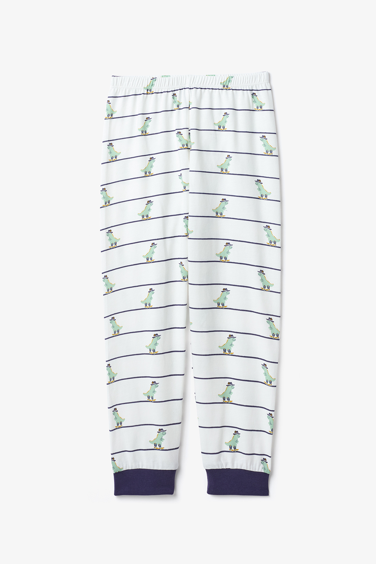 Penti Erkek Çocuk Dino Farm Çizgili Pamuklu Uzun Kollu 2'li Pijama Takımı fotoğrafı 5 (önizleme)