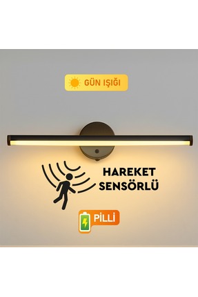 Nobbystar Sök-Tak Sensörlü Günışığı Yapışkanlı Pilli Led Aplik 38cm