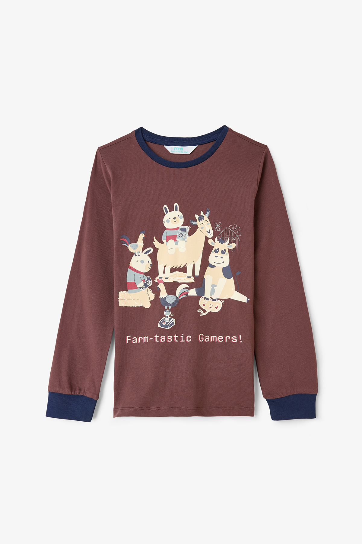 Penti Erkek Çocuk Farm-Tastic Pamuklu Uzun Kollu 2'li Pijama Takımı fotoğrafı 5 (önizleme)