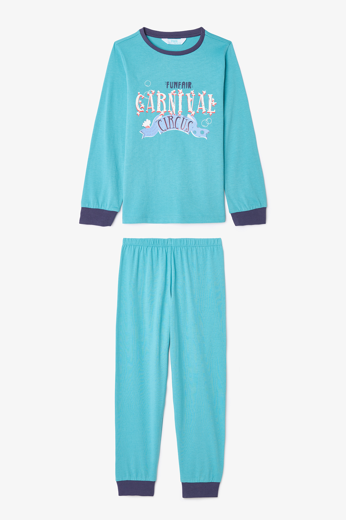 Penti Erkek Çocuk Juggler Slogan Baskılı Pamuklu Uzun Kollu 2'li Pijama Takımı fotoğrafı 6 (önizleme)