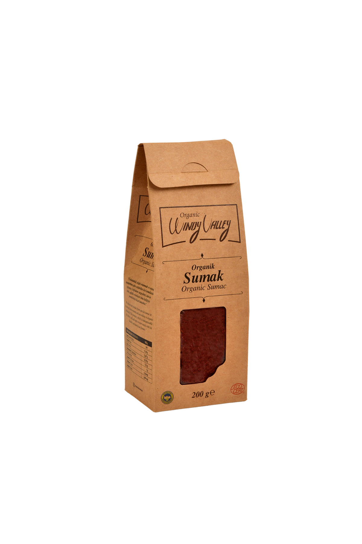 Organic Windy Valley Organik Sumak 200 gr ,Doğal Öğütülmüş Baharat - Fiyatı, Yorumları