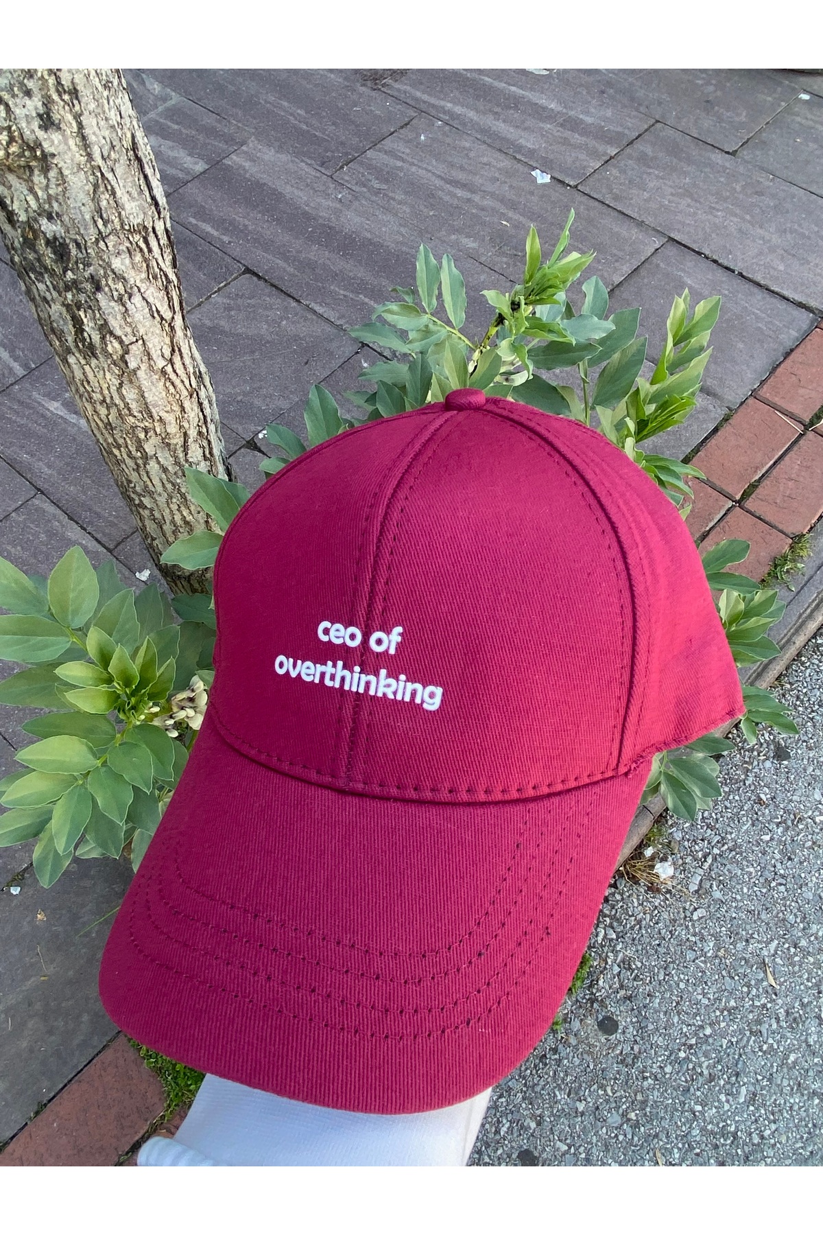 sf collection Unisex Ceo Of Overthinking Baskılı Spor Şapka, Ayarlanabilir Pamuklu Cap Günlük Kombin Şapkası görsel 4