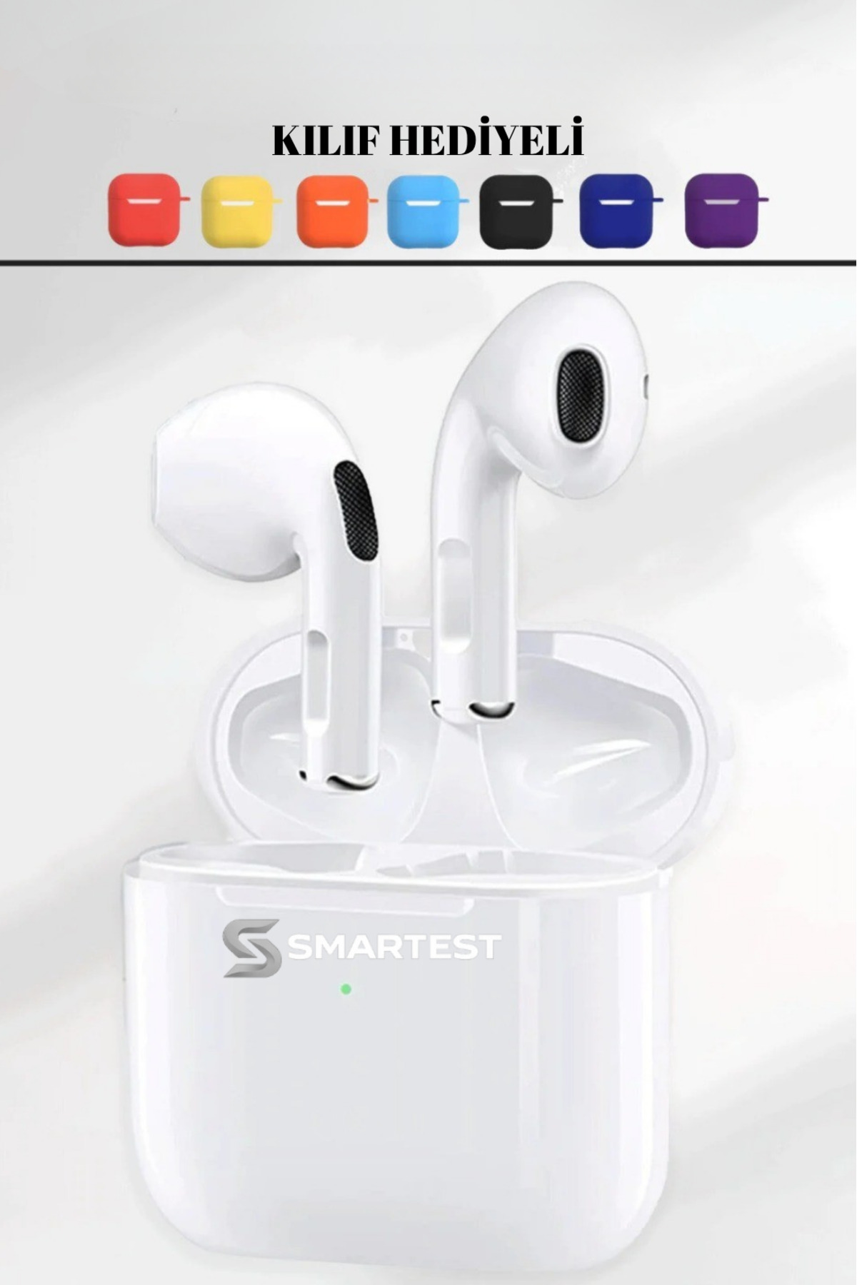 White Ios Android Compatible Wireless Bluetooth Earphone Mixed Color Case Gift