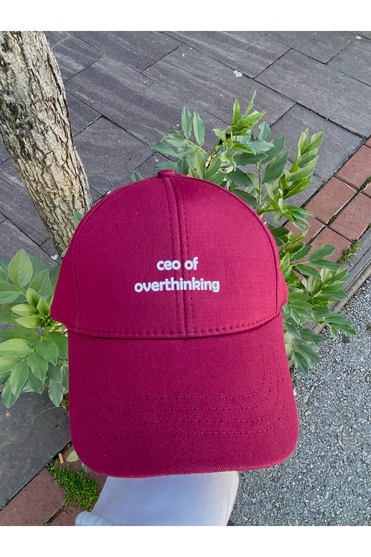 sf collection Unisex Ceo Of Overthinking Baskılı Spor Şapka, Ayarlanabilir Pamuklu Cap Günlük Kombin Şapkası görsel 3