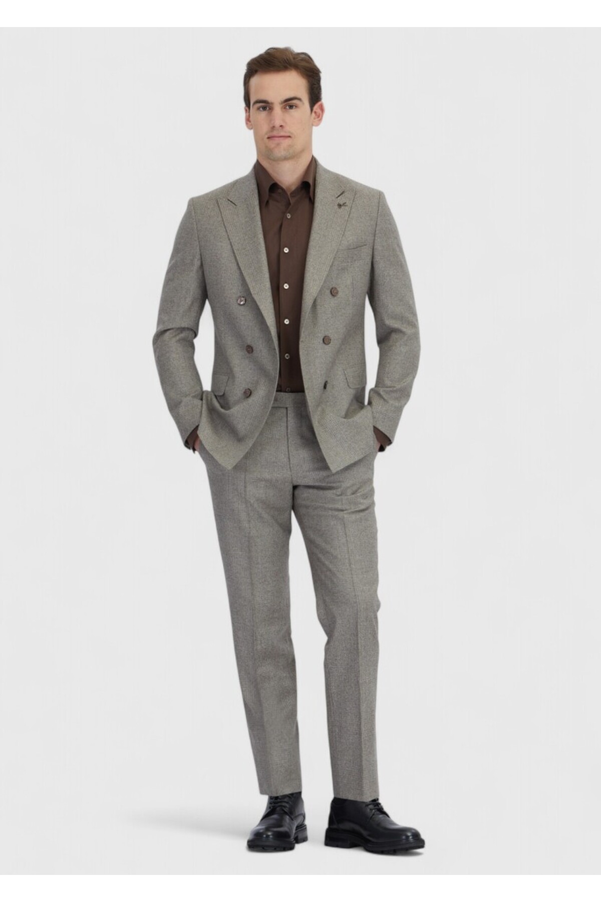 کت و شلوار 100% پشمی لایت Mink Micro Zeroweight Slim Fit — رنگارنگ 164305 — تصویر 3 از 7