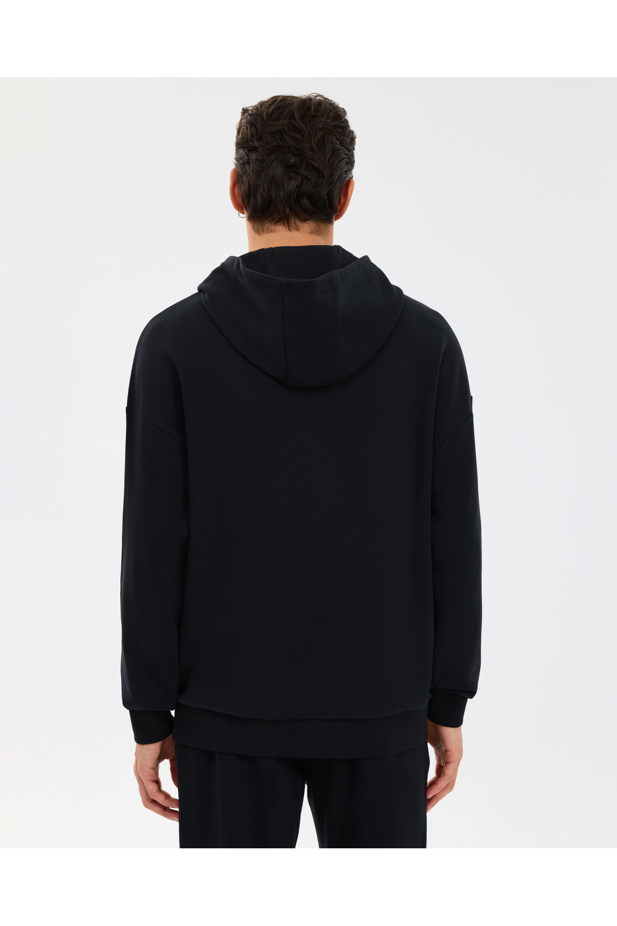 SKECHERS M Essential Full Zip Hoodie Sweatshirt Erkek Siyah Sweatshirt S2610014-3817 görsel 4