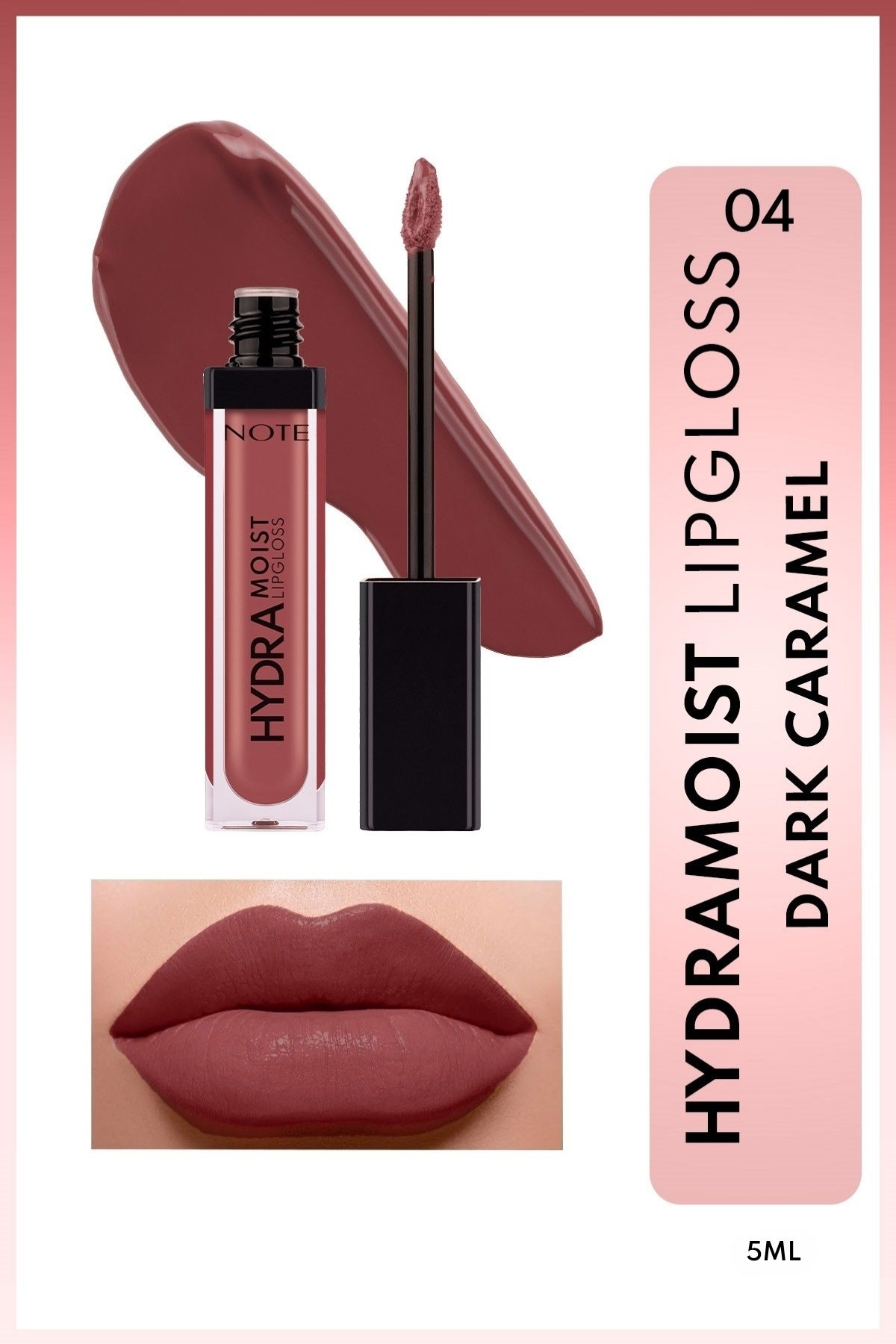 NOTE برق لب مرطوب کننده Hydramoist شماره 04 به رنگ کارامل تیره - بنفش — بنفش LGL HYDRAMOIST