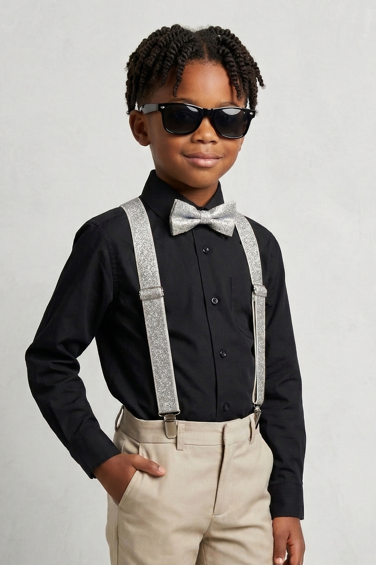 BOY'S SUSPENDERS and BOW TIE 1-12 YEARS OLD COMPATIBLE
