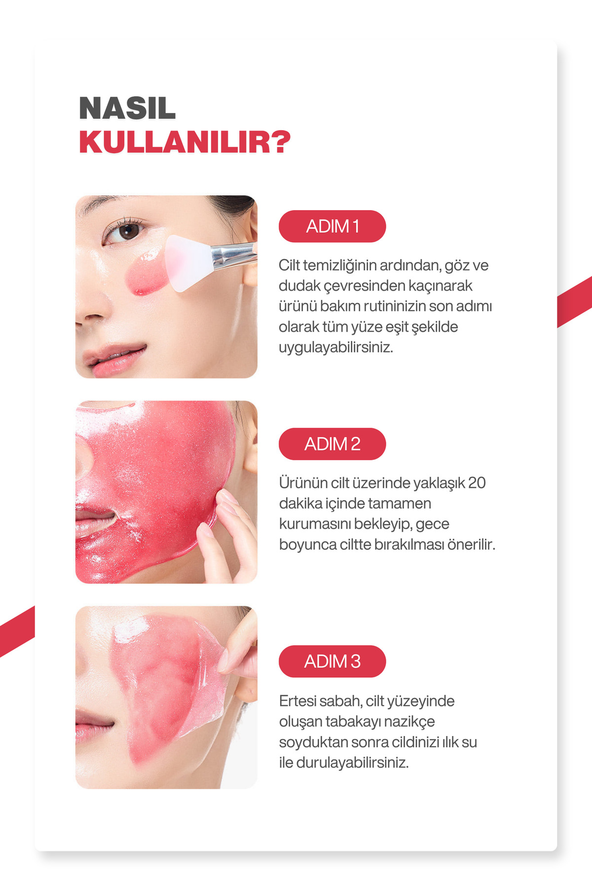 Leke Karşıtı | Aydınlatıcı | Onarıcı| Astaxanthin içeren Soyulabilen Gece Maskesi | 80ml — 8809886482854 — تصویر 5 از 5