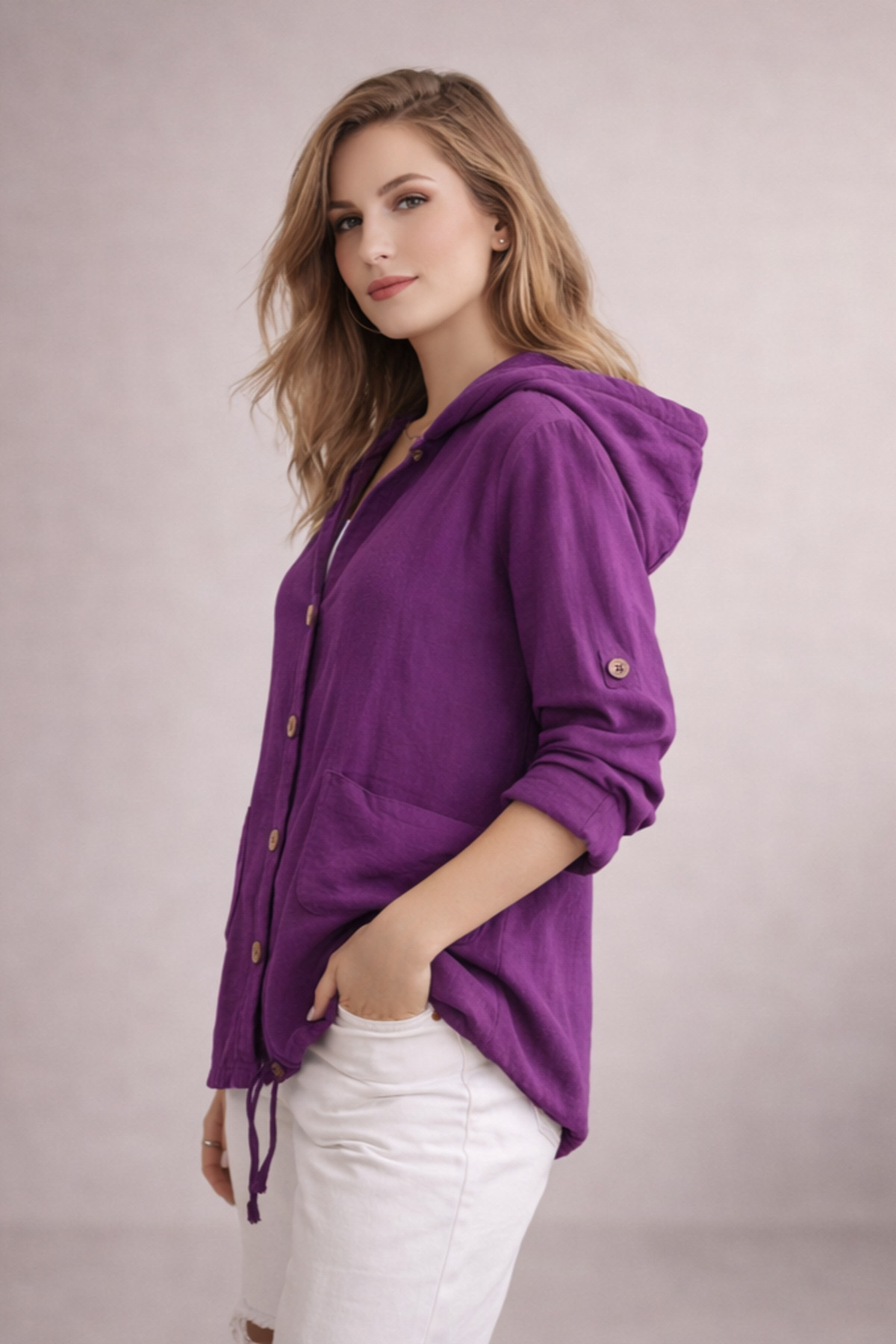 bb butik basic  Kadın Müslin Ceket TR3435 - Görsel 2