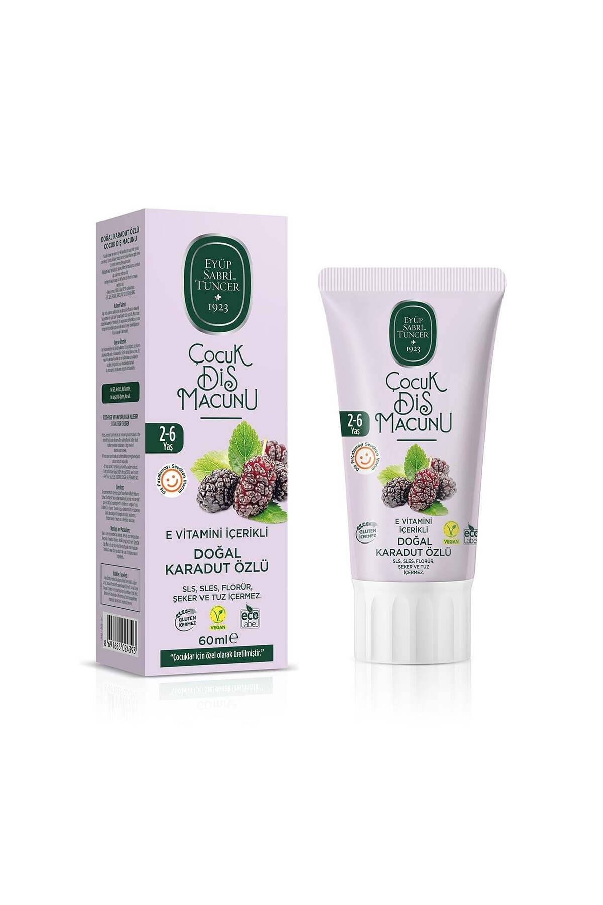 Eyüp Sabri Tuncer Doğal Karadut Özlü 2-6 Yaş Çocuk Diş Macunu 60 ml - Fiyatı, Yorumları