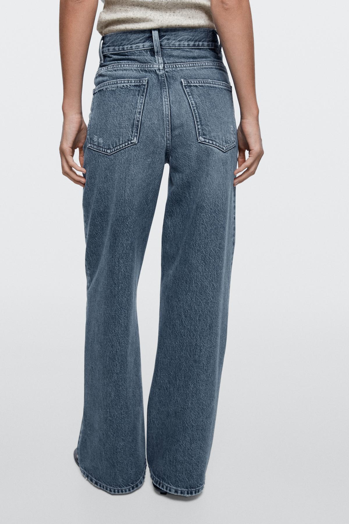 Massimo Dutti  Geniş paça jean - Görsel 3