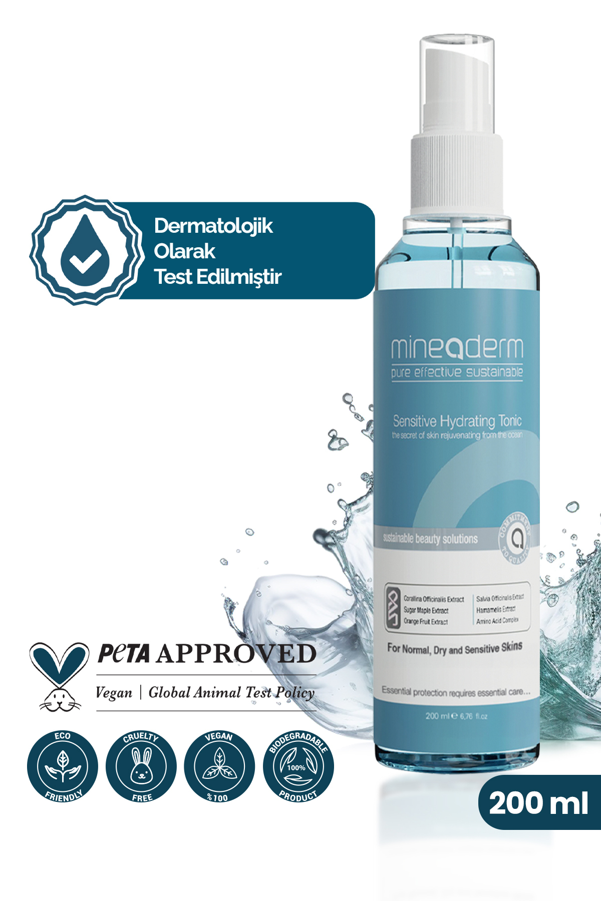 تونیک مرطوب کننده پوست حساس برای پوست‌های معمولی، خشک و حساس — 8680525350105 — تصویر 7 از 7