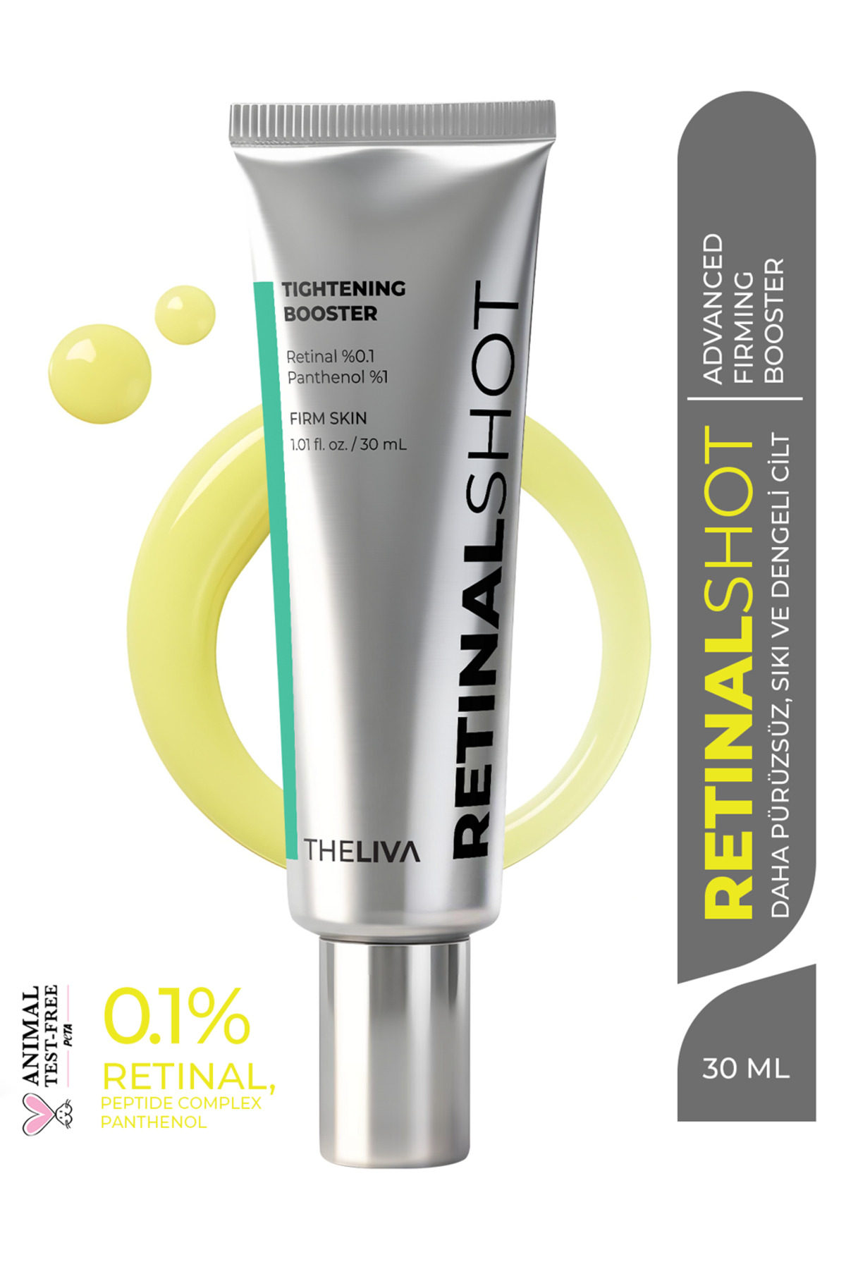 The Liva Retinal Shot Tightening Booster Krem, Sıkılaştırıcı Yüz Kremi, Gece Kremi Yenileyici 30 ml