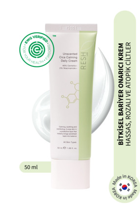RESH LAB Unscented Cica Calming Daily Cream - Bariyer Onarıcı Nemlendirici Kr...