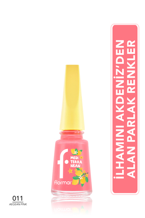 Flormar Mediterranean Yüksek Pigmentli & Parlak Bitişli Oje - 011 AEGEAN PINK
