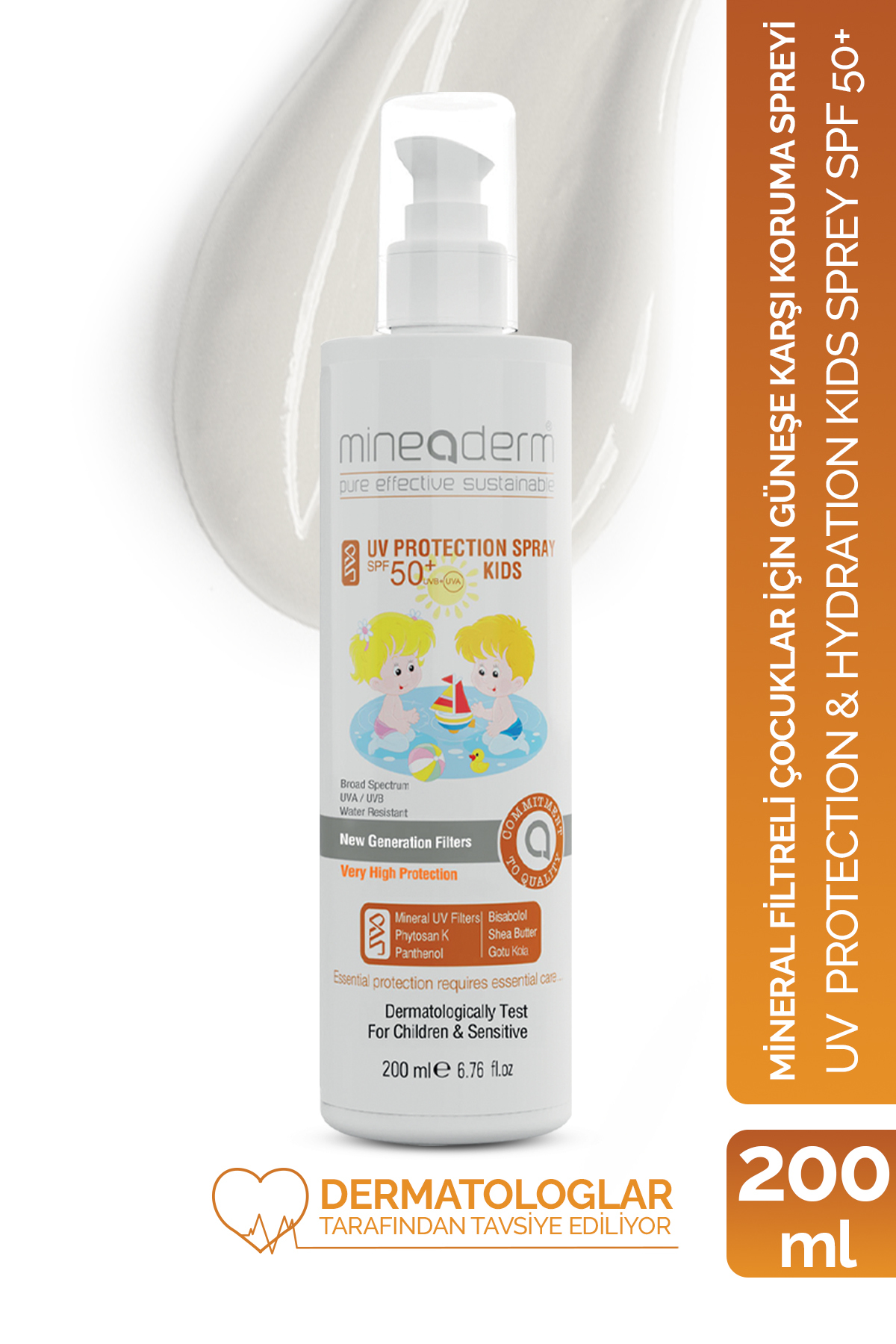 mineaderm Mineral Filtre Içeren Pediatrik Güneş Bakım Kremi/uv Protection&hydration Kıds Spray Spf50+ — 3492
