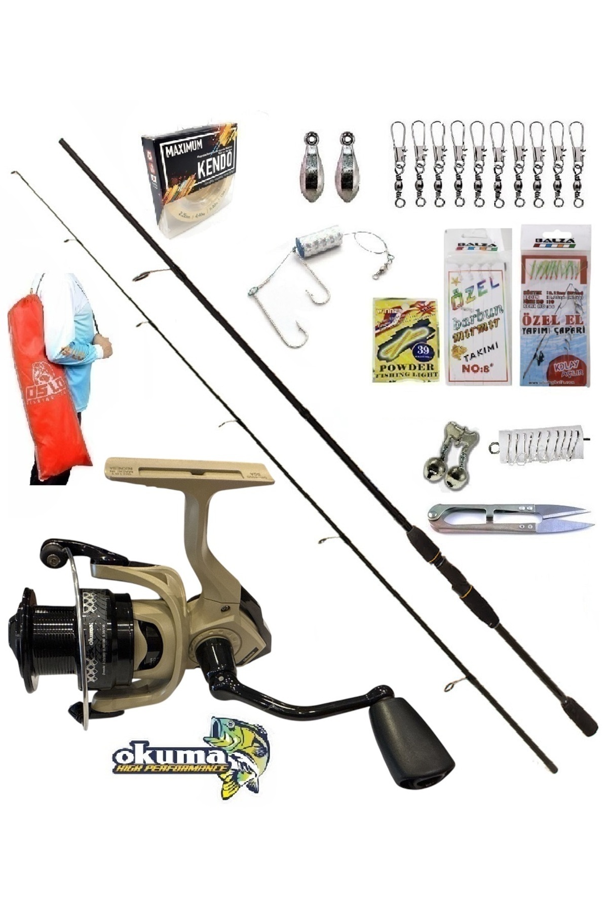 Okuma Outrax 3000 210cm 20-40gr Remixon Double Black Kıyı Spin