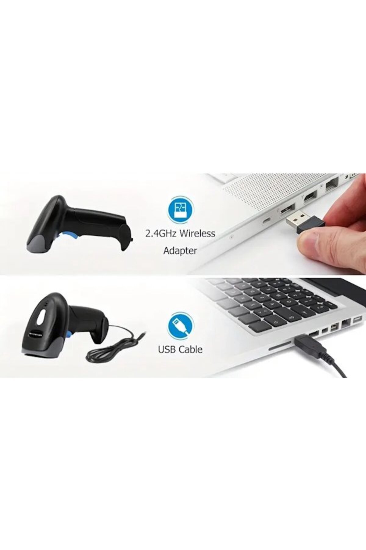Mpia BS-2 خواننده QR و بارکد قابل حمل 2D/1D – USB و بی‌سیم – اسکنر QR و بارکد برای POS و انبار