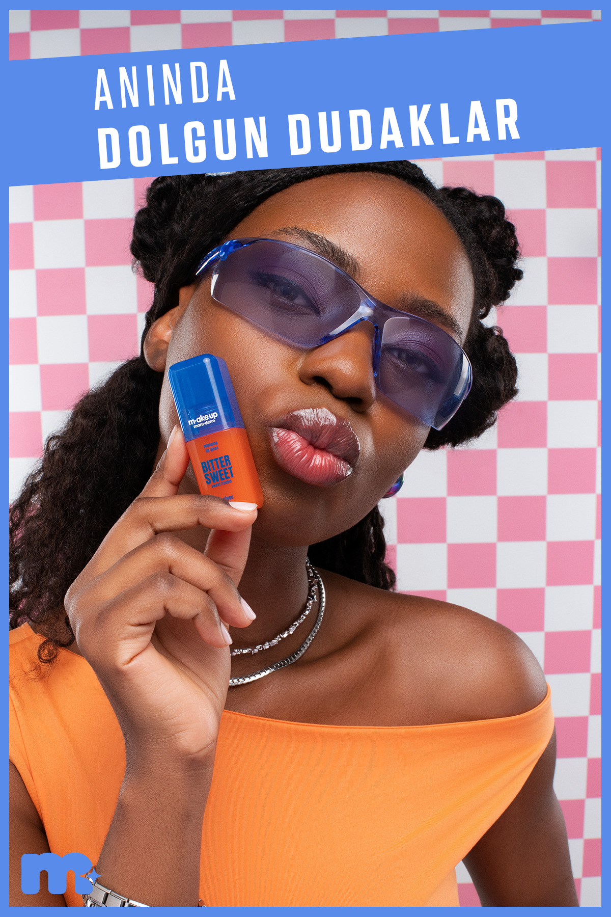 make up maruderm Dolgunlaştırıcı Etkili Dudak Parlatıcısı – Plumping Lip Gloss Flamingo — نارنجی PlumpGloss — تصویر 4 از 6