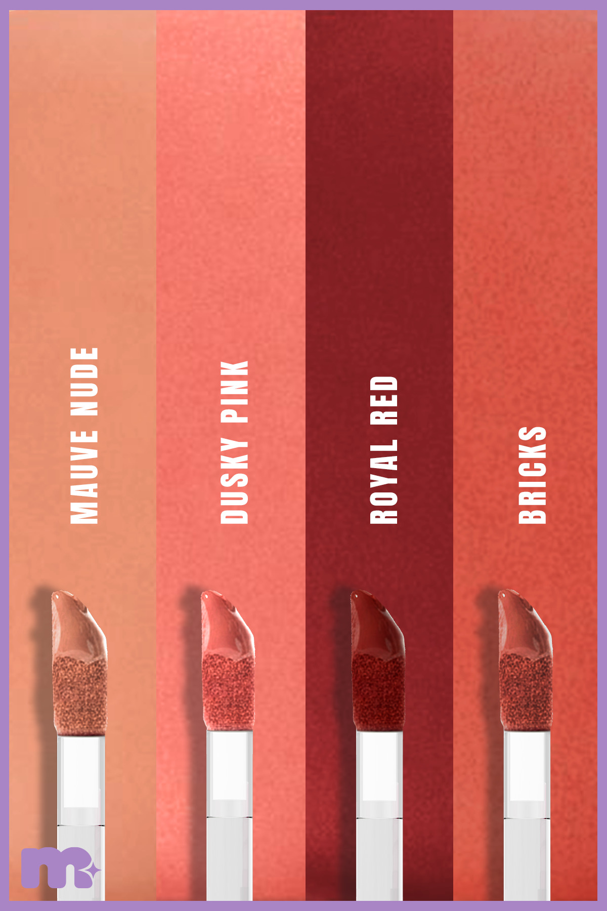 make up maruderm Kadifemsi Mat Likit Ruj – Liquid Matte Rouge Dusky Pink — نارنجی MatteRouge — تصویر 6 از 6