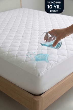 Nart Home Yatak Alezi Pamuklu Kapitone Fitted Full Kenar Sıvı Geçirmez Yatak ...
