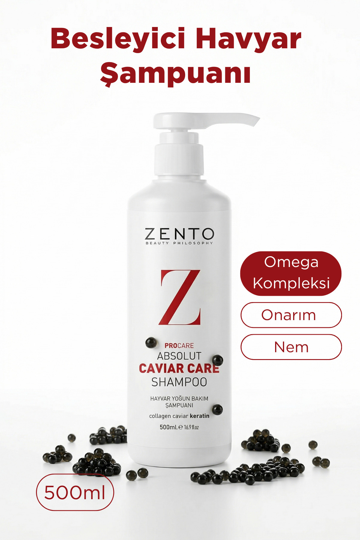 ZENTO Pro Care Absolut Cavıar Care Havyar Bakım Şampuanı 500 ml