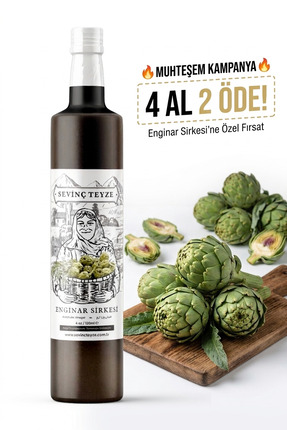 Organik Teyze Sevinç Teyze Enginar Sirkesi Doğal Fermantasyon Artichoke Vineg...