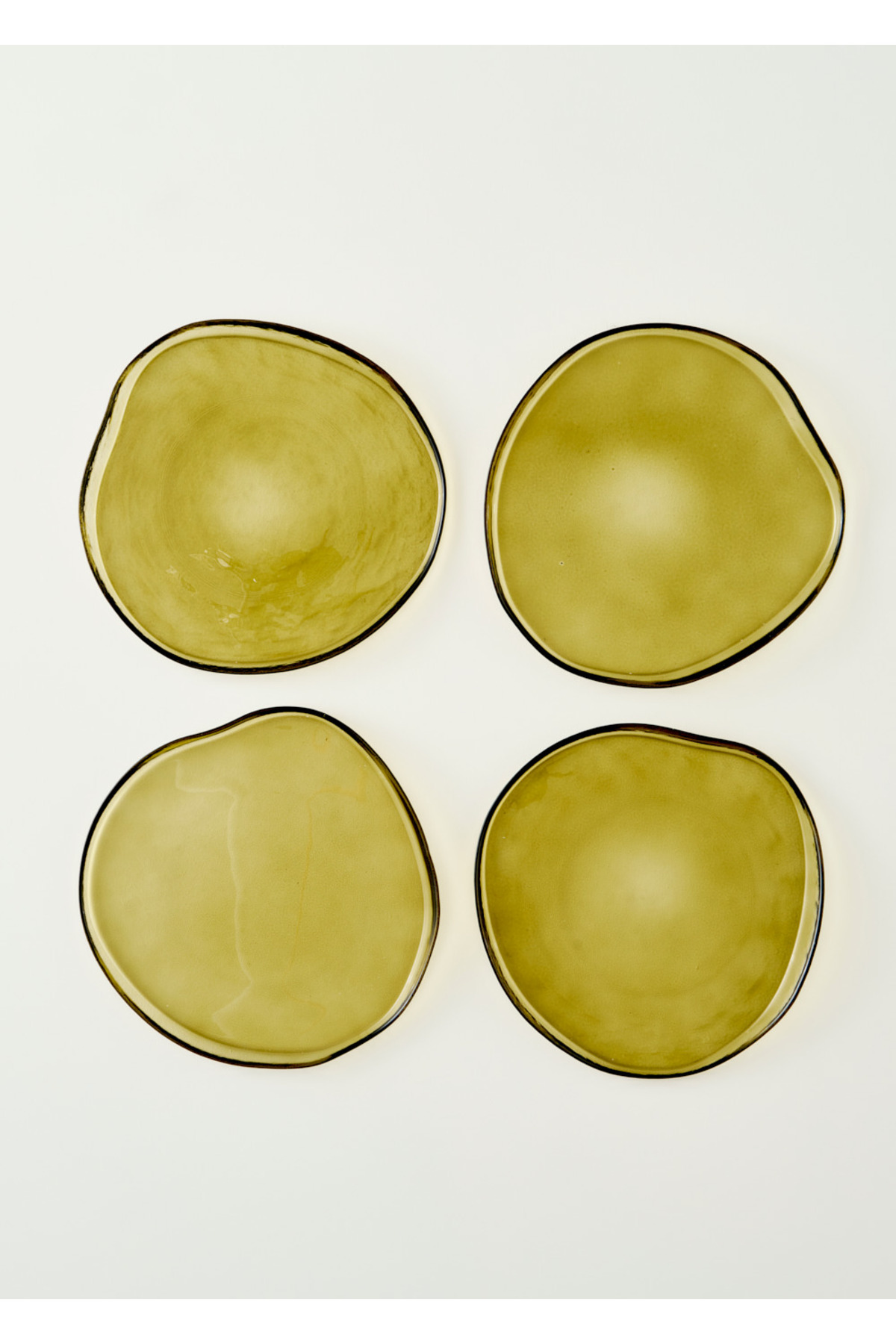 Geo Cake Plate 4-Piece Green (21 cm)