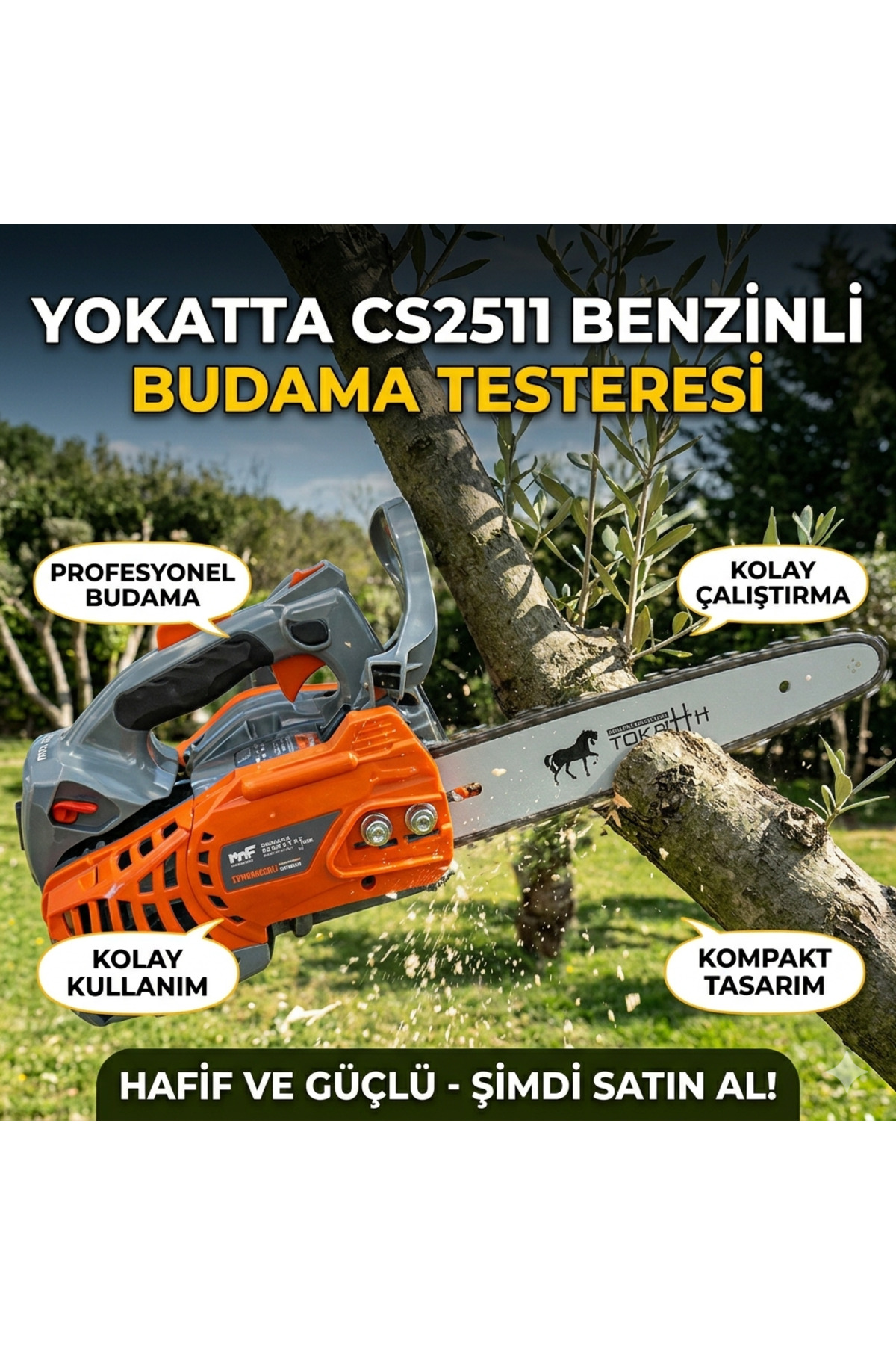 Backer Yokatta 2511 Mini Benzinli Budama Testeresi - Fiyatı, Yorumları