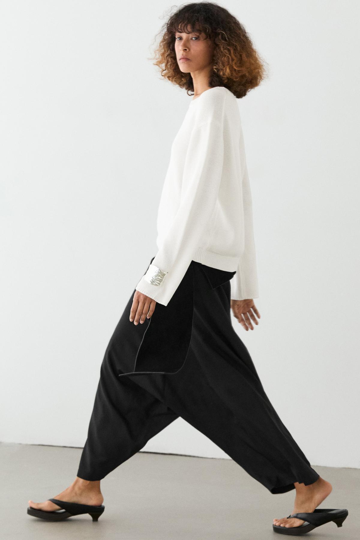 Massimo Dutti  Merserize pamuk triko kazak - Görsel 2