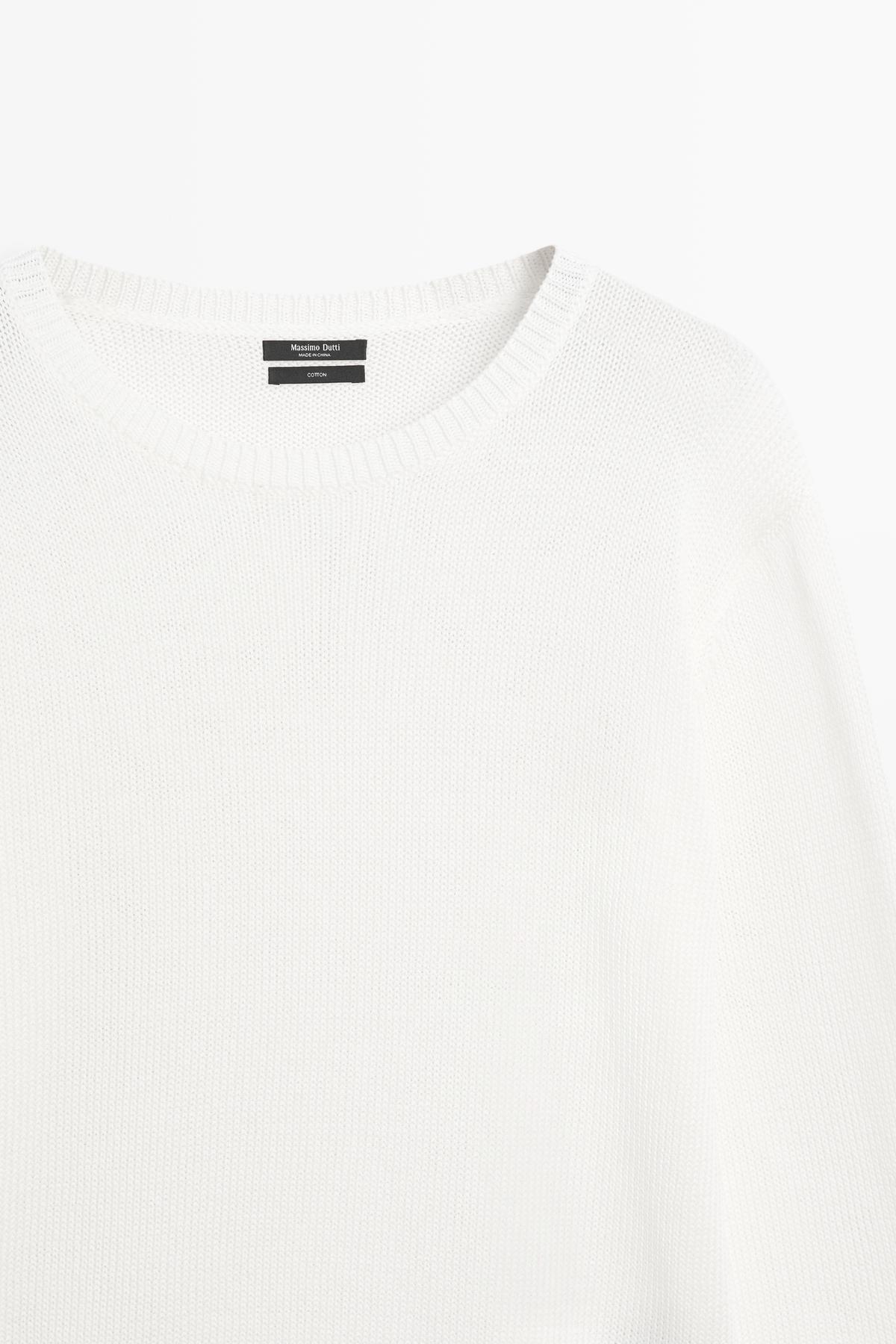 Massimo Dutti  Merserize pamuk triko kazak - Görsel 6