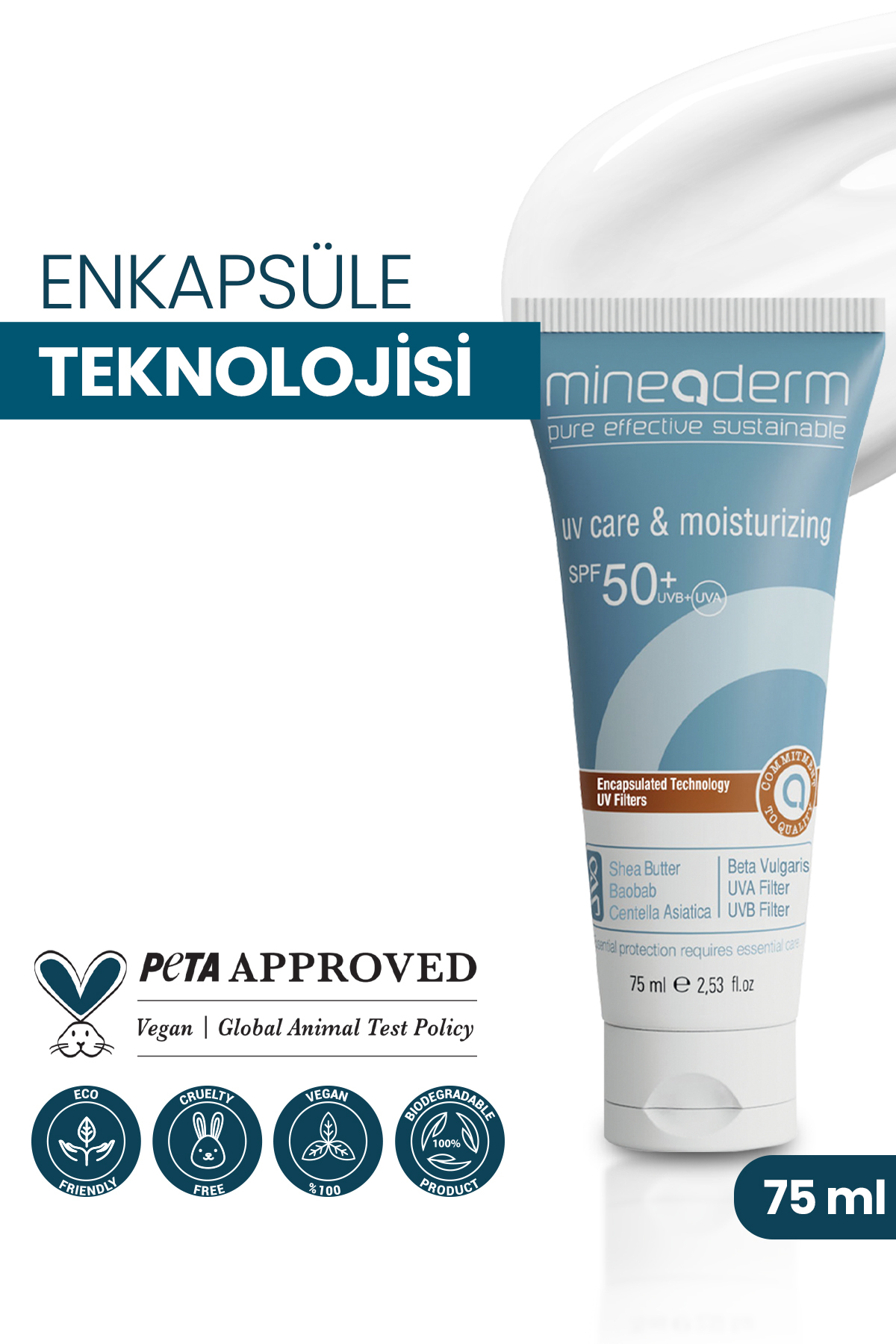 Kuru Ciltler İçin Nemlendirici Güneş Bakım Kremi/uv Care&moisturizing Cream Spf50+ — 8680525350136 — تصویر 7 از 7