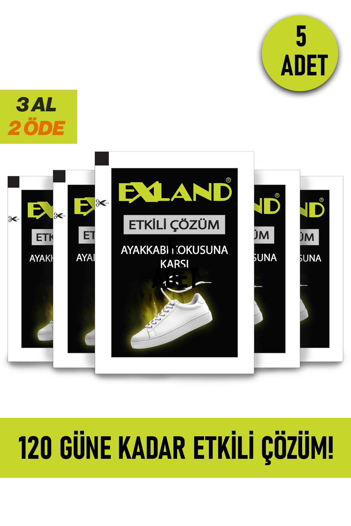 پودر بوگیر کفش Exland بسته ۵ عددی